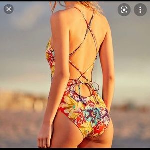 Out From Under Urban Outfitters Floral One Piece